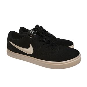 Nike SB Check Black Canvas Women's 6.5 Sneakers Solarsoft White Sole